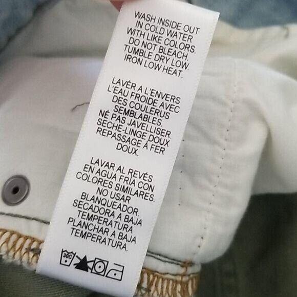 Frame Le Mini Cargo Mix Cotton Fray Hem Denim Skirt in Canteburry NEW Women's 27 - Picture 9 of 10